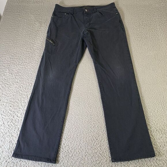 QOR Chino Pants Mens 34x32 Performance Navy Blue Outdoor Zip Pockets 3xDry - Picture 1 of 15